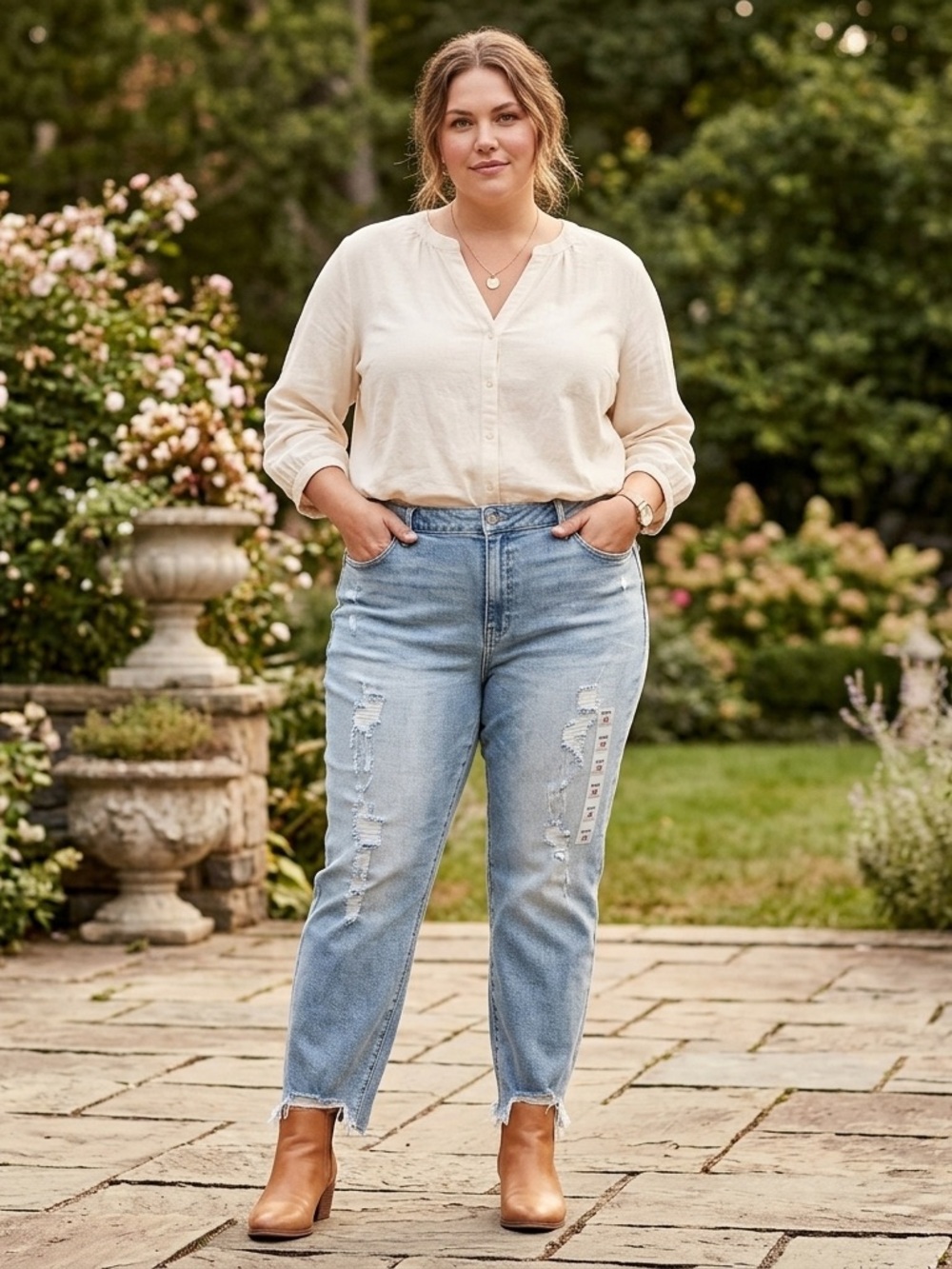 Old Navy Plus Size Mid-Rise Rockstar Super Skinny Jeans Kandi Distressed 4X